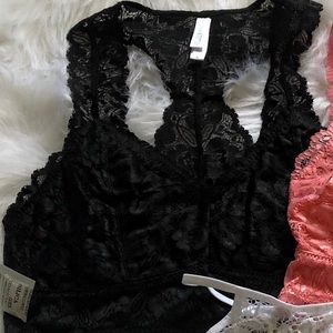 Black lace bralette